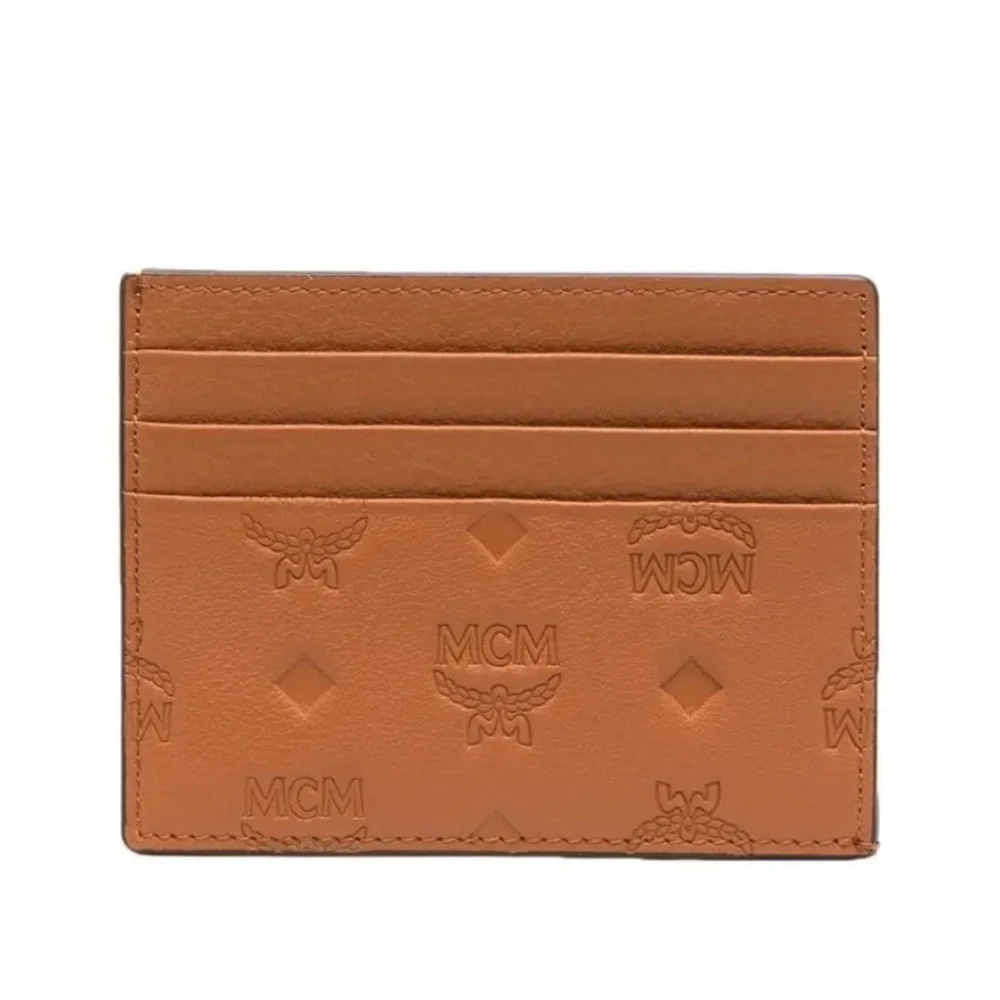MCM Cognac Visetos Card Holder